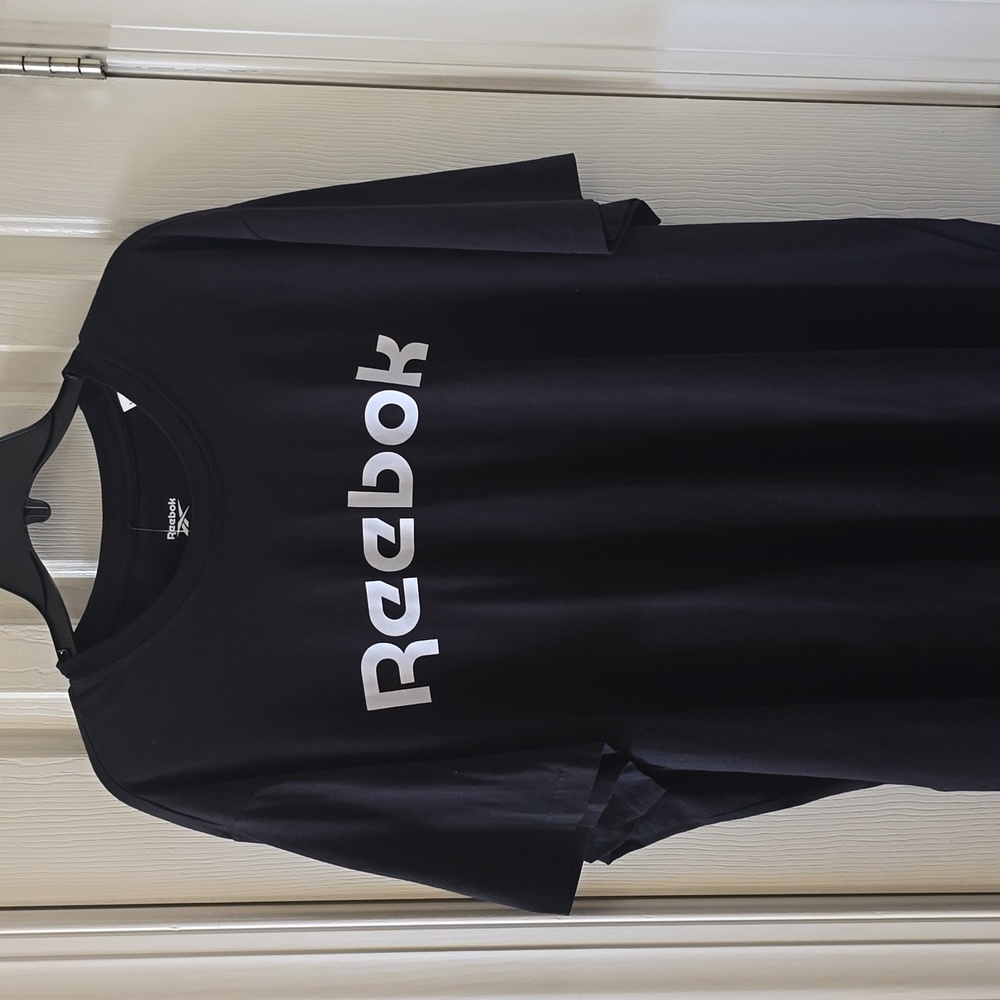REEBOK BRAND SIGNATURE MEN'S BLACK SHORT SLEEVE COTTON TEE SIZE 2XL